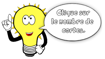 Clique sur le nombre de cartes.